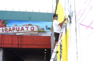 ELABORAN MURAL PARA AGRADECER A QUIENES COMBATEN EL CORONAVIRUS